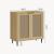 Sideboard Lukhomso 83x80x40 cm Eicheoptik/Rattanoptik [en.casa]