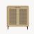 Sideboard Lukhomso 83x80x40 cm Eicheoptik/Rattanoptik [en.casa]