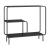 Consola hol din metal negru mat cu rafturi, 92x33x82 cm, Færder