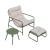 Set mobilier de grădină 3 piese Trerdfjoa verde deschis/gri