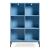 Bibliotecă Colwyn albastră cu 6 compartimente, 120x80x30 cm