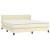 Pat box spring cu saltea, crem, 180x200 cm, piele ecologică GartenMobel Dekor