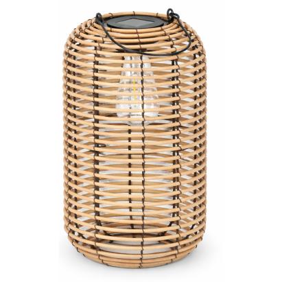 Felinar solar metalic decorativ pentru gradina, 32 cm, bej Household NewTrend