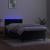 Pat continental cu saltea și LED, negru, 80x200 cm, catifea GartenMobel Dekor