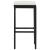 Scaune de bar cu perne, 4 buc., negru, poliratan GartenMobel Dekor