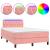 Pat continental cu saltea & LED, roz, 120x200 cm, catifea GartenMobel Dekor