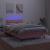 Pat continental cu saltea & LED, roz, 120x200 cm, catifea GartenMobel Dekor