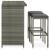 Set mobilier de bar, 3 piese, gri, poliratan GartenMobel Dekor