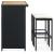 Set mobilier de bar, 3 piese, negru, poliratan GartenMobel Dekor