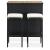 Set mobilier de bar, 3 piese, negru, poliratan GartenMobel Dekor