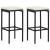 Set mobilier de bar, 3 piese, negru, poliratan GartenMobel Dekor