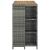 Masă de bar cu raft de depozitare, gri 120x60x110 cm, poliratan GartenMobel Dekor