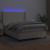 Pat cu arcuri, saltea și LED, crem, 140x190 cm, piele ecologică GartenMobel Dekor