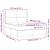 Pat cu arcuri, cu saltea & LED, crem, 140x190 cm, piele eco GartenMobel Dekor