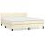 Pat box spring cu saltea, crem, 180x200 cm, piele ecologică GartenMobel Dekor