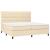 Pat box spring cu saltea, crem, 200x200 cm, textil GartenMobel Dekor