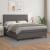 Pat box spring cu saltea, gri, 160x200 cm, piele ecologică GartenMobel Dekor