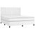 Pat box spring cu saltea, alb, 160x200 cm, piele ecologică GartenMobel Dekor