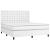 Pat box spring cu saltea, alb, 180x200 cm, piele ecologică GartenMobel Dekor