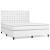 Pat box spring cu saltea, alb, 180x200 cm, piele ecologică GartenMobel Dekor