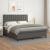 Pat box spring cu saltea, gri, 180x200 cm, piele ecologică GartenMobel Dekor