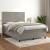 Pat box spring cu saltea, gri deschis, 140x190 cm, catifea GartenMobel Dekor