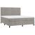Pat box spring cu saltea, gri deschis, 160x200 cm, catifea GartenMobel Dekor