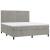 Pat box spring cu saltea, gri deschis, 180x200 cm, catifea GartenMobel Dekor
