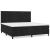 Pat box spring cu saltea, negru, 200x200 cm, catifea GartenMobel Dekor