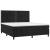 Pat box spring cu saltea, negru, 160x200 cm, catifea GartenMobel Dekor