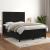 Pat box spring cu saltea, negru, 140x190 cm, catifea GartenMobel Dekor