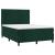 Pat box spring cu saltea, verde închis, 140x190 cm, catifea GartenMobel Dekor