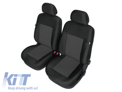 Tapițerie Kegel seria Apollo potrivită pentru două scaune frontale separate, neagră cu gri Performance AutoTuning