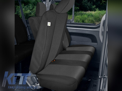 Tapițerie Kegel seria Tailor Made potrivită pentru bancheta triplă din spate a Renault Trafic, Opel Vivaro, Nissan NV300, Fiat Talento după 2014, neagră Performance AutoTuning
