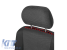 Tapițerie Kegel potrivită pentru două scaune frontale individuale de Peugeot 107, Citroen C1, Toyota Aygo 2005-2014, negre cu model Performance AutoTuning