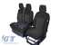 Tapițerie Kegel Tailor Made potrivită pentru scaunele simple + duble pe Ford Transit Custom 2012-2023, negre cu model Performance AutoTuning