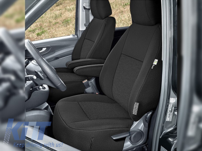 Tapițerie Kegel seria Ares potrivită pentru scaunele din față ale Mercedes Vito W447 după 2014 cu două scaune individuale, culoare grafit Performance AutoTuning
