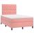 Pat box spring cu saltea, roz, 120x200 cm, catifea GartenMobel Dekor