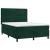 Pat box spring cu saltea, verde închis, 140x190 cm, catifea GartenMobel Dekor