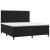 Pat box spring cu saltea, negru, 160x200 cm, catifea GartenMobel Dekor