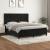 Pat box spring cu saltea, negru, 160x200 cm, catifea GartenMobel Dekor