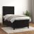 Pat box spring cu saltea, negru, 90x200 cm, catifea GartenMobel Dekor