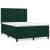 Pat box spring cu saltea, verde închis, 140x190 cm, catifea GartenMobel Dekor