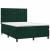 Pat box spring cu saltea, verde închis, 140x190 cm, catifea GartenMobel Dekor