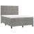 Pat box spring cu saltea, gri deschis, 140x200 cm, catifea GartenMobel Dekor