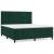 Pat box spring cu saltea, verde închis, 160x200 cm, catifea GartenMobel Dekor