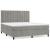 Pat box spring cu saltea, gri deschis, 180x200 cm, catifea GartenMobel Dekor