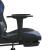Scaun de gaming cu suport picioare, negru/albastru, piele eco GartenMobel Dekor