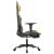 Scaun de gaming cu suport picioare negru/auriu, piele ecologică GartenMobel Dekor