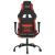 Scaun de gaming cu suport picioare, negru și roșu, textil GartenMobel Dekor